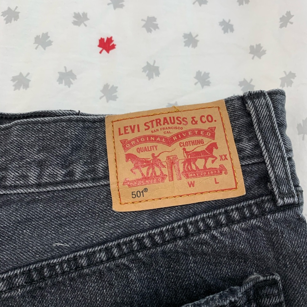 levis denim short black